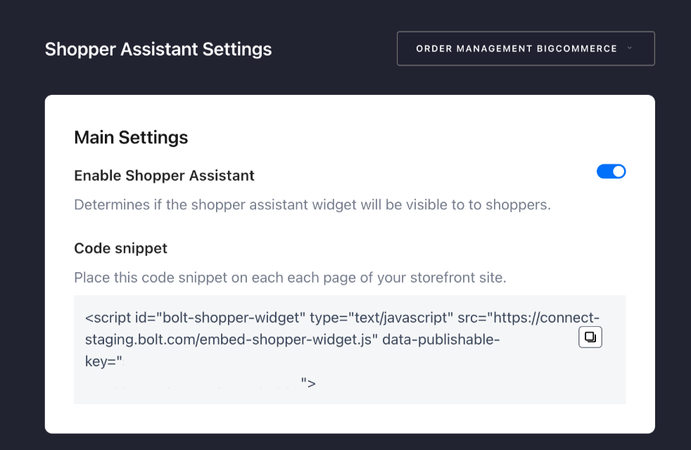 Shopper Assistant Snippet