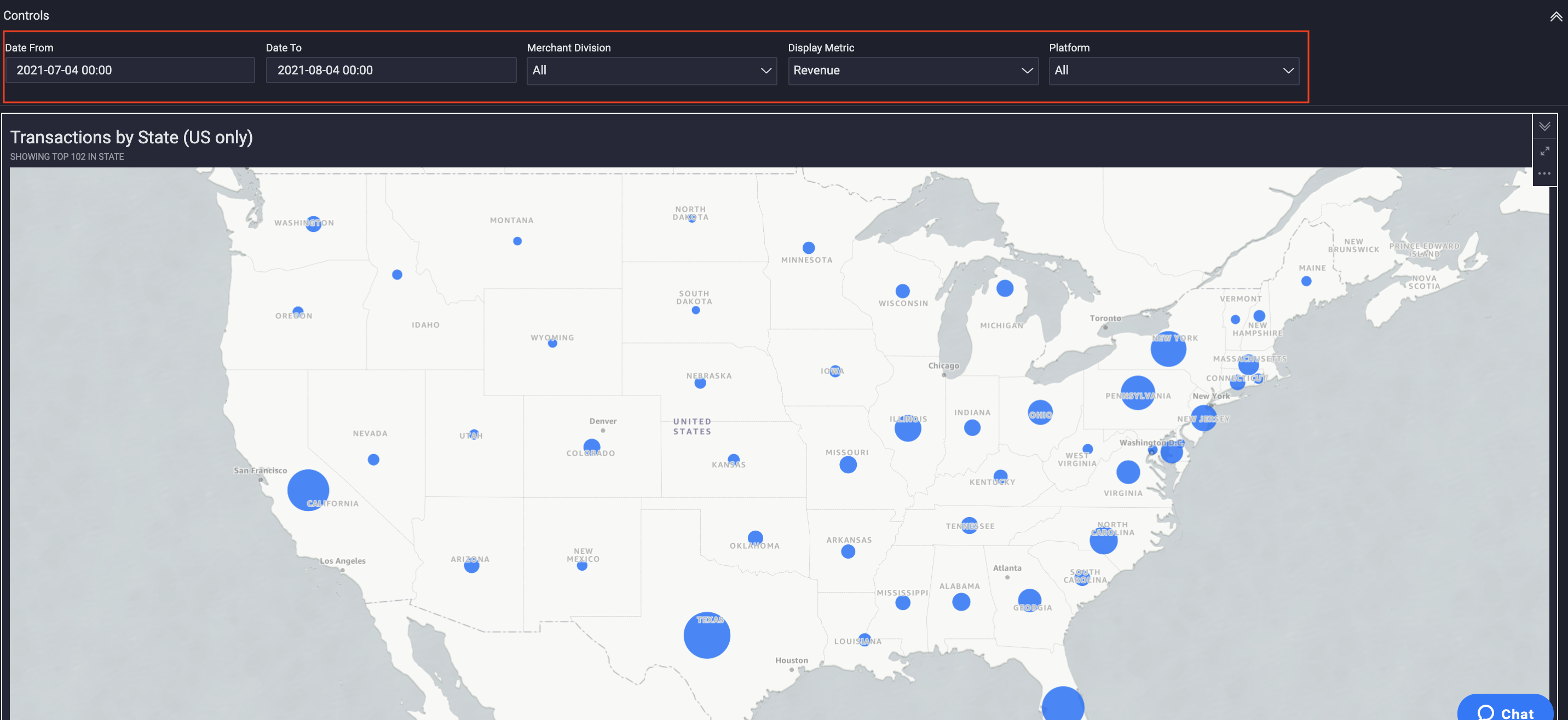 map of USA